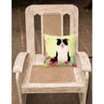 thumbnail image 2 of Carolines Treasures BB6118PW1818 Easter Eggs Border Collie Black & White Fabric Decorative Pillow, 2 of 2