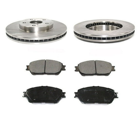 Front Ceramic Brake Pads and Rotor Kit - Compatible with 2004 - 2008 Toyota Solara 2005 2006 2007