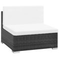 thumbnail image 4 of vidaXL Patio Furniture Set 7 Piece Outdoor Sofa with Coffee Table Poly Rattan, 4 of 6