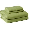 thumbnail image 1 of Ensemble de Draps en Microfibre Brossée, Ultra Doux avec Texture Naturelle, 4 Pcs, Grand Lit, Vert, 1 of 10