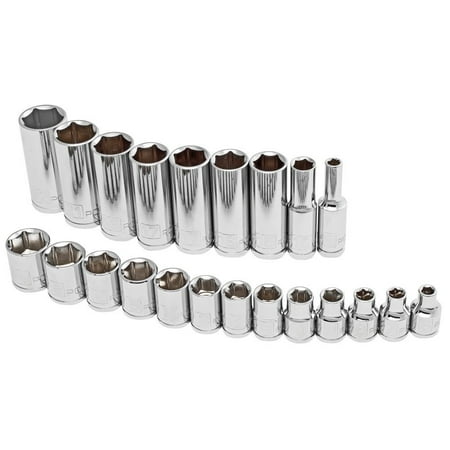 Socket Set Metric And Standard 22 Piece 3/8