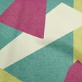 thumbnail image 1 of oneOone Rayon Teal Green Fabric Geometric Abstract Random Shapes Craft Projects Decor Fabric Printed By The Yard 56 Inch Wide, 1 of 4