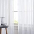 thumbnail image 5 of 84 Pulgadas de 4 Paneles Cortinas Blancas Transparentes Cortinas Transparentes Panel Básico de Bolsillo de Varilla, 5 of 5