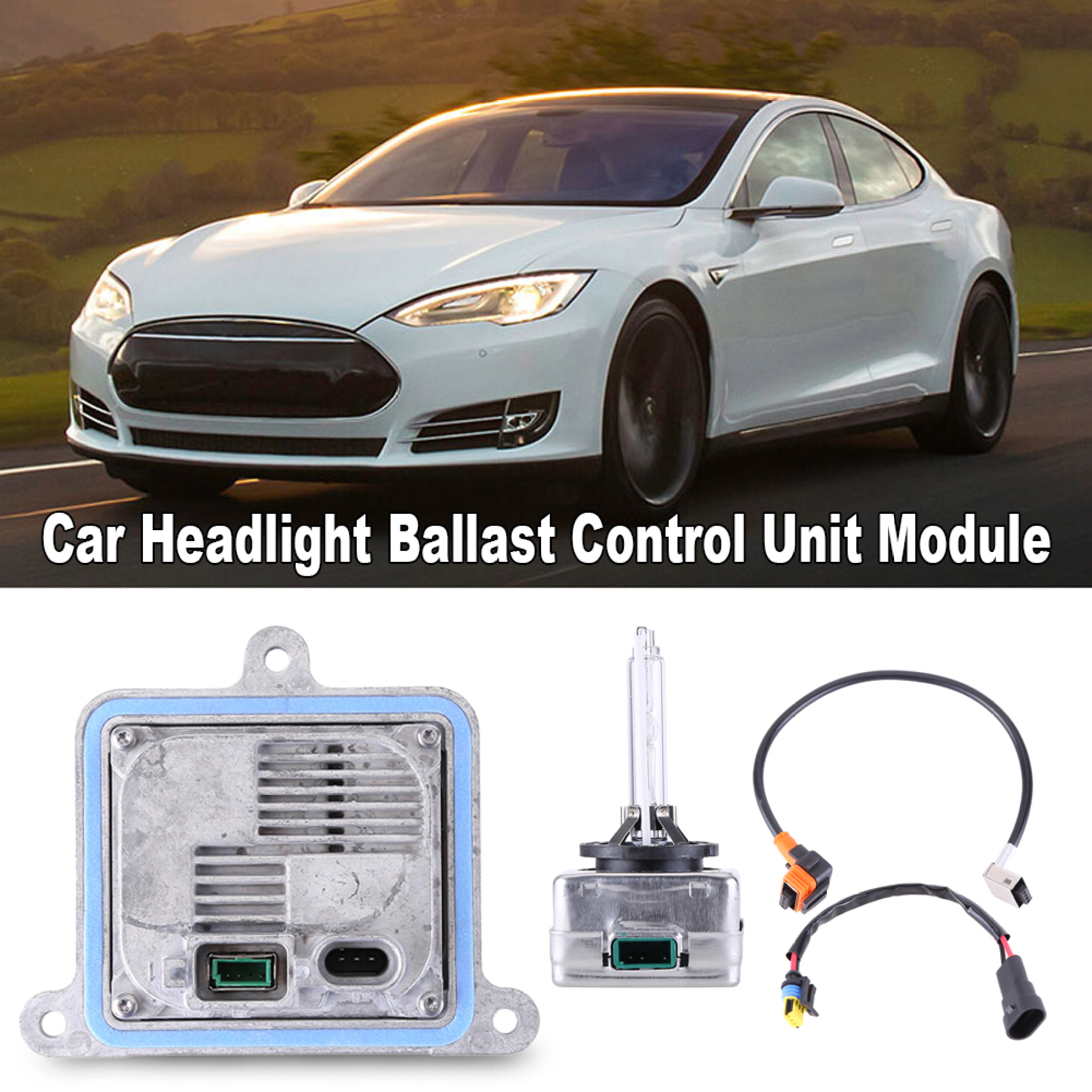 Xenon Ballasts & D3S Bulbs Control Unit Kit Computer for 20122015 Tesla Model