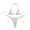 Silver, variant on Joernso 2Pcs/Set Women Bikini Set Bronzing Surface Halter Bra Lace-up Briefs Set Quick Drying Swimsuit Beachwear