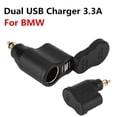 thumbnail image 3 of 3.3 A Dual USB Port Charger Adapter Cigar Lighter Socket Waterproof For BMW Din, 3 of 5
