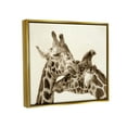 thumbnail image 5 of Stupell Industries Sweet Cuddling Giraffes Sepia Wildlife Photography Portrait Photograph Metallic Gold Floating Framed Canvas Print Wall Art, Design by Carrie Ann Grippo-Pike, 5 of 5