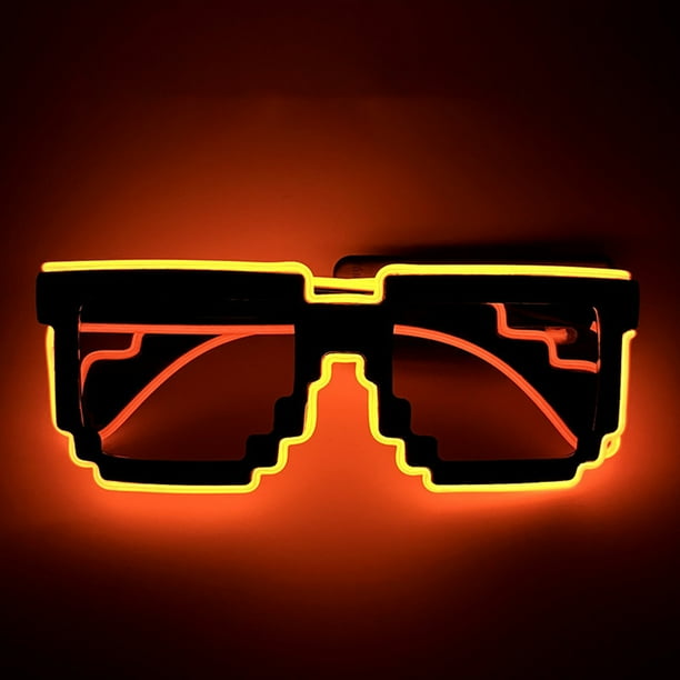 Gafas LED luminosas - Juguete de gafas de sol iluminadas estilo chulo para gamers y entusiastas de los memes