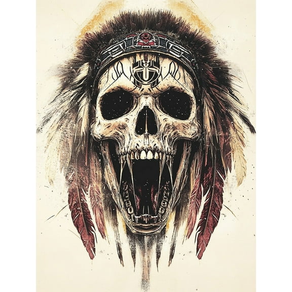 Paint by Numbers for Adults Kids Beginner Dead Chief DIY Acrylic Painting by Numbers Kits with Brushes Acrylic Pigment Home Decoration Gifts 16 x 20 inch