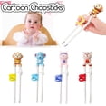 thumbnail image 4 of 1 Pair Cartoon Baby Kids Tableware Eating Helper Training Chopsticks Learning Chopsticks Beginner Chopstick RABBIT, 4 of 7