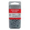 thumbnail image 2 of 100 Pack #5 x 1" Flat Head Socket Zinc Plated Wood Screws, 2 of 2