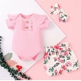 thumbnail image 4 of Mercatoo Baby Girl Clothes Outfits Cotton Solid Color Top Casual 3PC Set Girl Clothing, 4 of 4