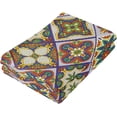 thumbnail image 3 of Dreamtimes 2 PCS Cotton Hand Towels 28.3 x 14.4 Inches Ultra Soft and Absorbent Towels for Face, Kitchen, Bath, Hotel, Gym, Mexican Talavera Tile Ceramic, 3 of 7