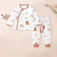 thumbnail image 2 of masbird 2 Piece Boys Girls Pajamas Kids Long Sleeve Top and Pants Pajamas Pjs Sleepwear Set for Toddler Little Boys Girls for 6-24 Months 2t 3t 4t 5t 6t 7t 8t 9t(Red,6-12 M), 2 of 6