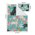 thumbnail image 5 of Labrador Dogs with Flowers Duvet Cover and Pillowcase Set for Single Bedding, Bedroom Accessories for Kids Teens, 5 of 5