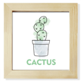 thumbnail image 1 of Cactus Succulents Potted Watercolor Square Picture Frame Wall Tabletop Display, 1 of 3