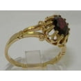 thumbnail image 4 of LBG British Made 14k Yellow Gold Natural Garnet Womens Promise Ring - 33 size options - Size 8.75, 4 of 7