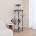 thumbnail image 3 of Vibrant Life 70” Cat Tree for Indoor Cat,Multi-Level Cat Tower with Scratching Posts, Light Gray, 3 of 13