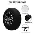 thumbnail image 4 of Rv Spare Tire Cover 14 inch - cute Skull organ Tire Covers for Trailers, Adjustable Camper Spare Tire Cover, 4 of 7