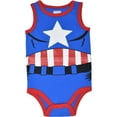 thumbnail image 2 of Marvel Avengers Captain America Iron Man Hulk Spider-Man Infant Baby Boys 5 Pack Bodysuits Multicolor 18 Months, 2 of 5