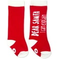 thumbnail image 5 of Pavilion - Dear Santa I Can Explain - Knee High Newborn 0-12 Months Red Unisex Christmas Baby Socks, 5 of 7