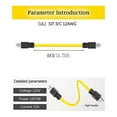 thumbnail image 3 of Yellow RV Power Conversion Cord - 30A 125V Standard 3-Prong Plug Extension Cable, Heavy-Duty Copper Wire with Flame-Retardant PVC Jacket, Bright Yellow for High Visibility, Multiple Length Options, 3 of 6