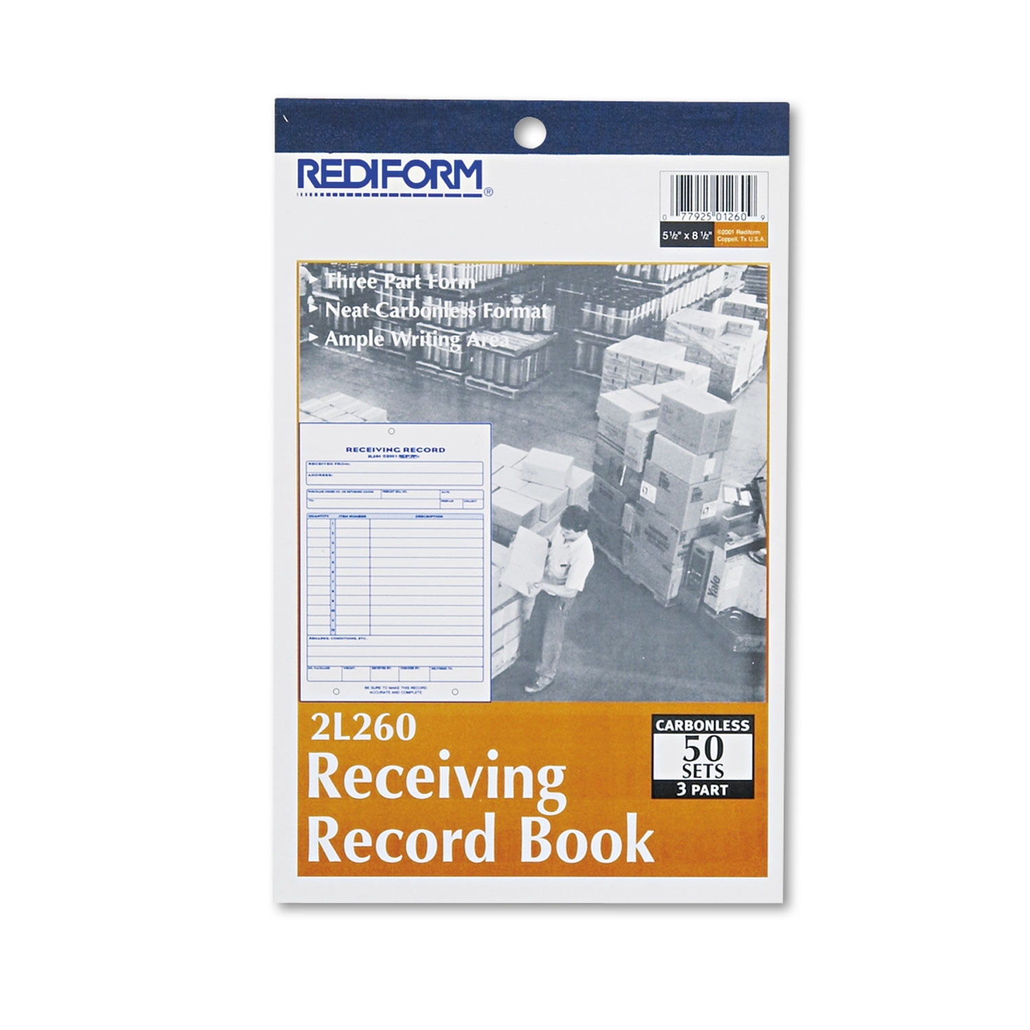 Rediform Carbonless Receiving Record Slip Book