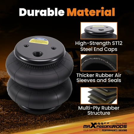 maXpeedingrods 5200 lbs Air Suspension Bags Kit for Chevrolet Impala Biscayne Caprice B-Body Bel Air 1965-1970 Rear Air Helper Bags Kit