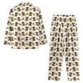 thumbnail image 6 of FOR U DESIGNS Hot Dog Dachshund Womens Nightwear Sets Button Front 2 Piece Size 2XL Button Up Pajamas for Women Long Sleeve Sleepwear Pants and V-neck Tops Fall, 6 of 6