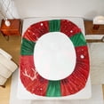 thumbnail image 5 of Feelyou Green Red Ribbon Full Size Sheets, Winter Snowflake Bed Sheets, Merry Christmas Sheet Sets, Breathable Home Decor,4-Piece, 5 of 7