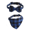 thumbnail image 5 of Yidarton New Plaid England Two-Piece Bow Cat Collar Triangle Neck Set green suit, 5 of 6