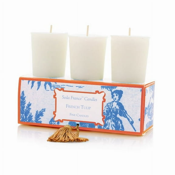 Seda France Classic Toile French Tulip Votive Candles