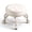 White, variant on Rolling Stool with Wheels, Low Padded Footrest Ottoman, 360° Swivel Casters, Waterproof PU Leather Cushion, Sturdy Metal Frame for Office, Garage, Living Room - Gray