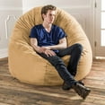 Jaxx 6 Foot Cocoon Large Bean Bag Chair for Adults, Camel