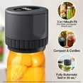 thumbnail image 2 of Mason Jar Vacuum, 2024 Best Ever Jar Vacuum Sealer, Kz-80S Mason Jar Vacuum Sealer, Everjar Electric Mason Jar Vacuum Sealer, One Button, Seals All Kinds of Lids (Black), 2 of 5