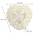 thumbnail image 3 of Almohada de Anillo de Boda Caja de Corazón Caja de Anillo de Boda en Forma de Corazón Romántico Decoración de Diamantes de Imitación Rosa Cojín de Almohada de Anillo ANGGREK Otros, 3 of 8