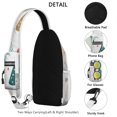 thumbnail image 3 of Sling Backpack,White Christmas Tree Pattern Crossbody Bag with Water Bottle Holder,Waterproof Sling Bag for Men/Women with Chest Phone Holder for Hiking,Travel, 3 of 6
