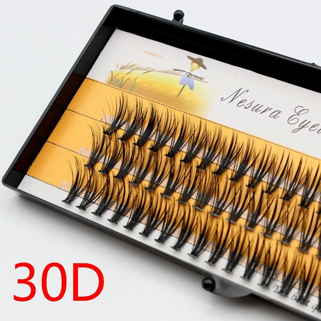 1 caja/60 paquetes de pestañas postizas 20/30D, pestañas individuales de visón de imitación, pestañas gruesas naturales, extensiones de pestañas para maquillaje Tan Jianjun unisex