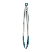 Thyme & Table Food Safe Heat Resistant Silicone Tongs, Blue
