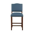 thumbnail image 2 of Blue Leather Nailhead Counter Stool, 2 of 8