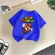 thumbnail image 3 of Camiseta de verano de la marca de dibujos animados Mario, cómoda para niños, informal, de calle, con diseño de sol, para niños y niñas, ropa bonita de estilo Harajuku para niños y hermanos, 3 of 5