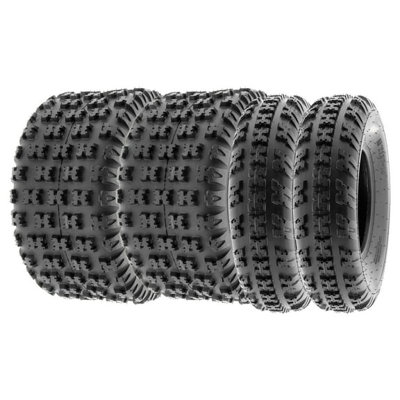 SunF ATV All Terrain Sport Quad Tire 21x7-10 & 18x10-8 6 PR Tubeless A031 (Set of 4)