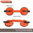 thumbnail image 2 of Dawot Glass Suction Cup, 2 Pack 4.65in Vacuum Suction Cups 176lbs Load Capacity Heavy Duty Industrial Tile Suction Cup to Lift Large Glass for Window Replacement（Orange）, 2 of 7