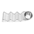 thumbnail image 2 of Taco Stand Stainless Steel 3 Grid V Shaped Glossy Taco Holder Rack for Kitchen Home with Sauce Cup, 2 of 9