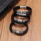 thumbnail image 4 of Pulsera de cuero vikingo de sol negro a la moda para hombres, joyería de estilo étnico, pulsera tejida a mano multicapa de 21,5 CM, pulsera con dijes para hombre, 4 of 5