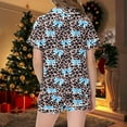 thumbnail image 5 of HNMKIU Girls Leopard Print Flannel Pajama Set Cozy Two Piece Loungewear Soft V-Neck Sleepwear Outfit With Bow Detail For Toddlers And Kids Light Blue,14-15 Years, 5 of 5