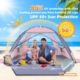 thumbnail image 4 of Carpa de Playa Happy Travel Refugio Solar con Protección UPF 50+ para 3-8 Personas, 4 of 7