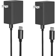 2-Pack Switch Charger for Nintendo Switch/OLED/Lite, 6FT Type-C Cable, Fast AC Adapter, Portable Wall Charger