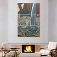 thumbnail image 2 of Elephant Stock Roben Waterfall At Mount Oyama Wall Art - Vertical Multi Panel Canvas - Living Room Wall Decor - Nature Multi Panel - Blue And Brown Decor By Utagawa Kuniyoshi - 48" x 74", 2 of 4