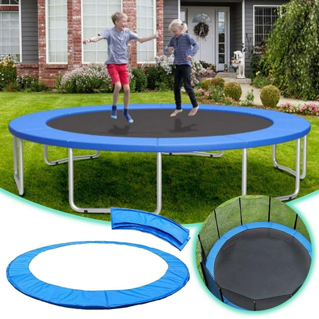 Riforla Trampoline Spring Cover 12ft Replacement Trampoline Padding PVC Trampoline Replacement Pad Edge |Thick Trampoline Spring Cover Pad for Round Frames Blue